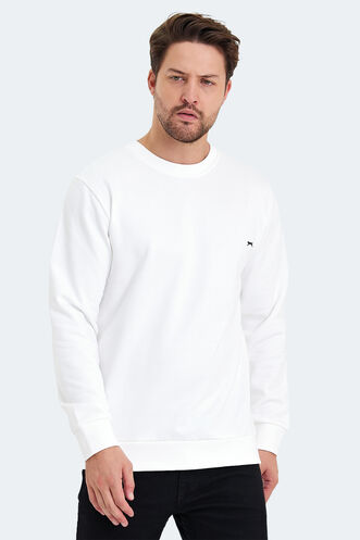 Slazenger KORAL Erkek Sweatshirt Beyaz - Thumbnail