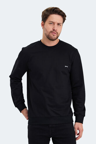 Slazenger KORAL Erkek Sweatshirt Siyah - Thumbnail