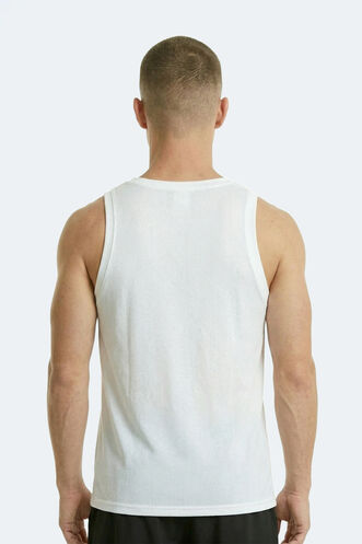 Slazenger KORBA Erkek Kolsuz Beyaz Tişört - Thumbnail