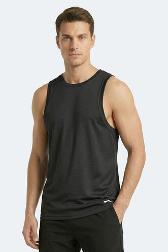 Slazenger KORBA Erkek Kolsuz Koyu Gri Tişört - Thumbnail