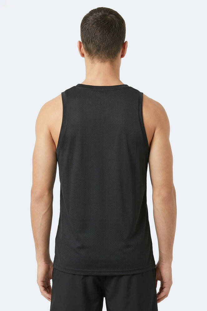 Slazenger KORBA Erkek Kolsuz Siyah Tişört