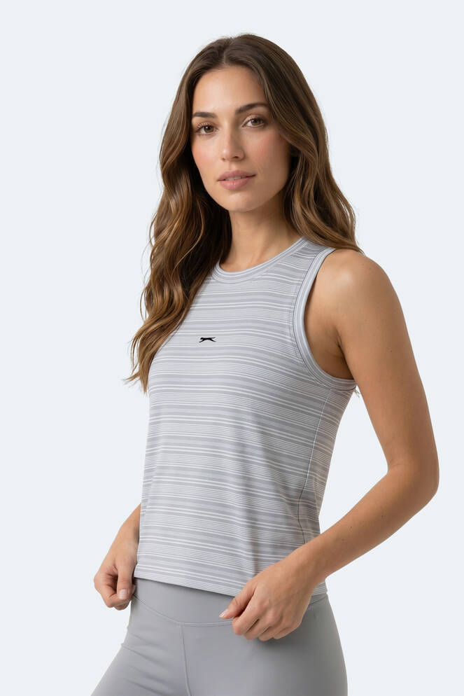 Slazenger KOREY Kadın Kolsuz Beyaz Tişört