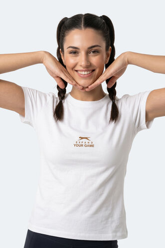 Slazenger KOSTA Kadın Ekru Tişört - Thumbnail