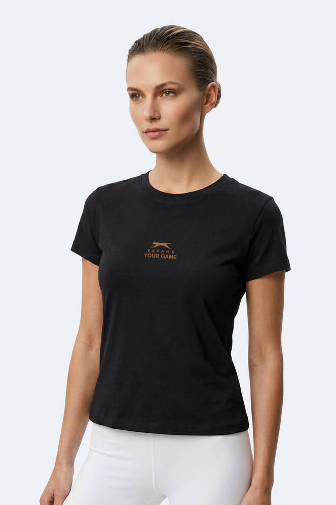 Slazenger KOSTA Kadın Siyah Tişört