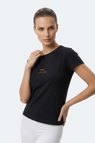 Slazenger KOSTA Kadın Siyah Tişört - Thumbnail