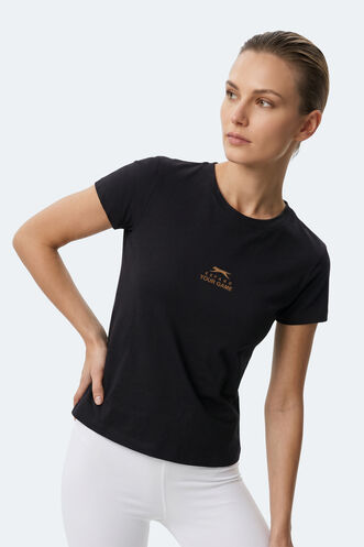Slazenger KOSTA Kadın Siyah Tişört - Thumbnail