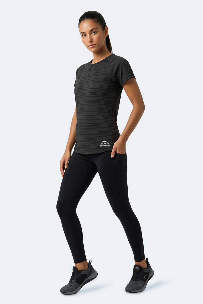 Slazenger KOUTA Kadın Siyah Tişört