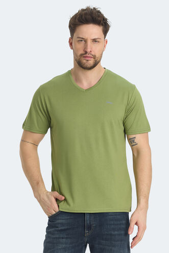 Slazenger - Slazenger KRAKKER Erkek Tişört Açık Yeşil