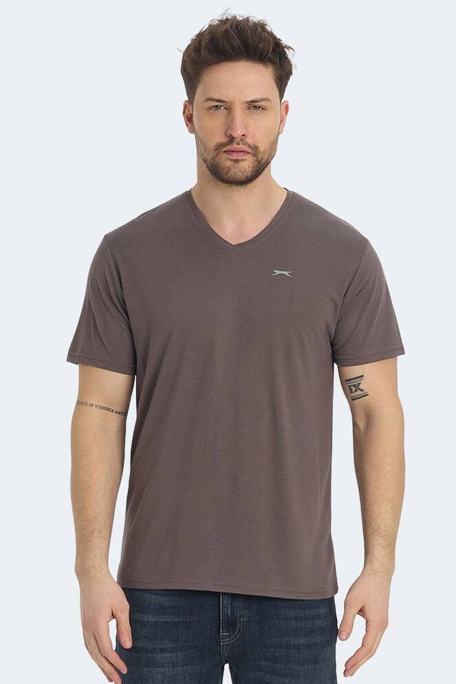 Slazenger KRAKKER Erkek Tişört Kahve