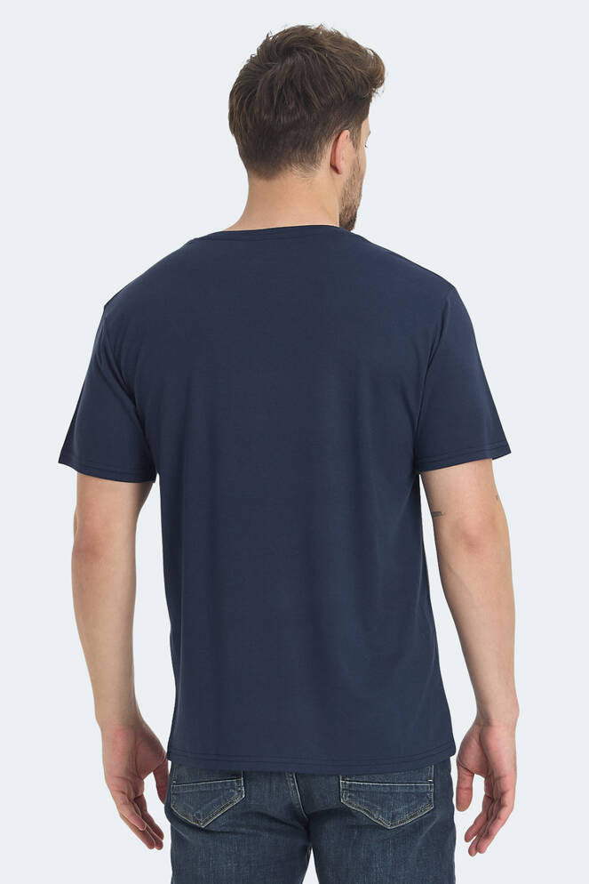 Slazenger KRAKKER Erkek V Yaka Lacivert Tişört