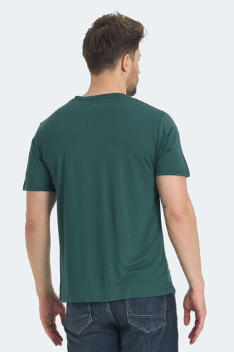Slazenger KRAKKER Erkek V Yaka Yeşil Tişört - Thumbnail