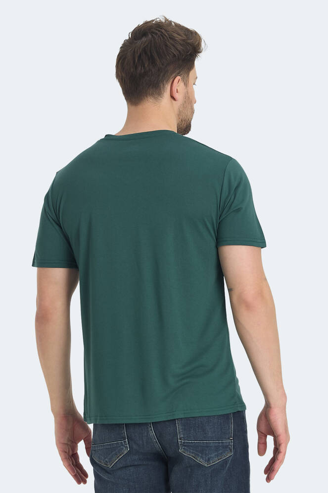 Slazenger KRAKKER Erkek V Yaka Yeşil Tişört