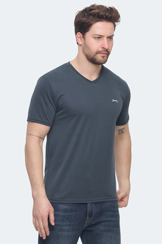 Slazenger KRAKKER Men's T-shirt Anthracite - Thumbnail
