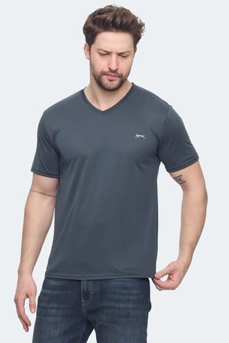 Slazenger KRAKKER Men's T-shirt Anthracite - Thumbnail