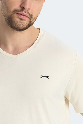 Slazenger KRAKKER Men's T-shirt Beige - Thumbnail