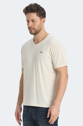 Slazenger KRAKKER Men's T-shirt Beige - Thumbnail