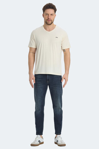Slazenger KRAKKER Men's T-shirt Beige - Thumbnail