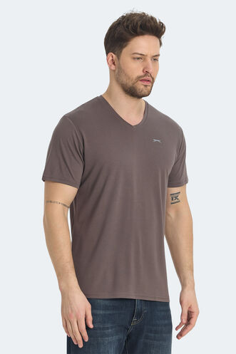 Slazenger KRAKKER Men's T-shirt Brown - Thumbnail