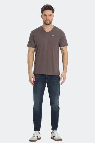 Slazenger KRAKKER Men's T-shirt Brown - Thumbnail