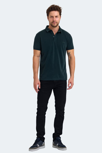 Slazenger KUGGA Erkek Tişört Koyu Yeşil - Thumbnail