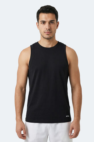 Slazenger KULAP Erkek Kolsuz Siyah Tişört - Thumbnail