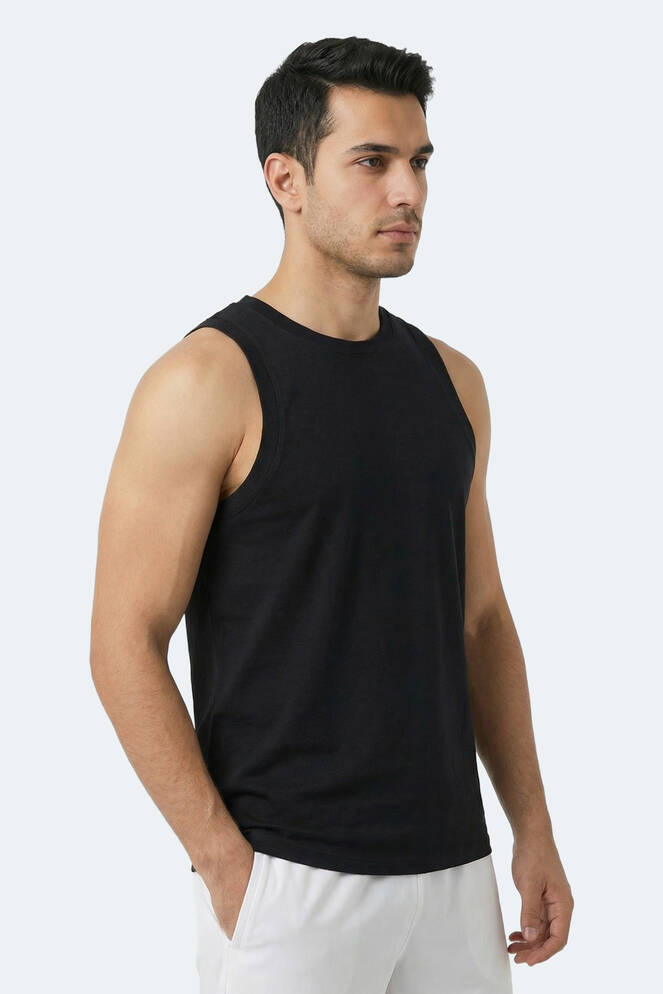 Slazenger KULAP Erkek Kolsuz Siyah Tişört