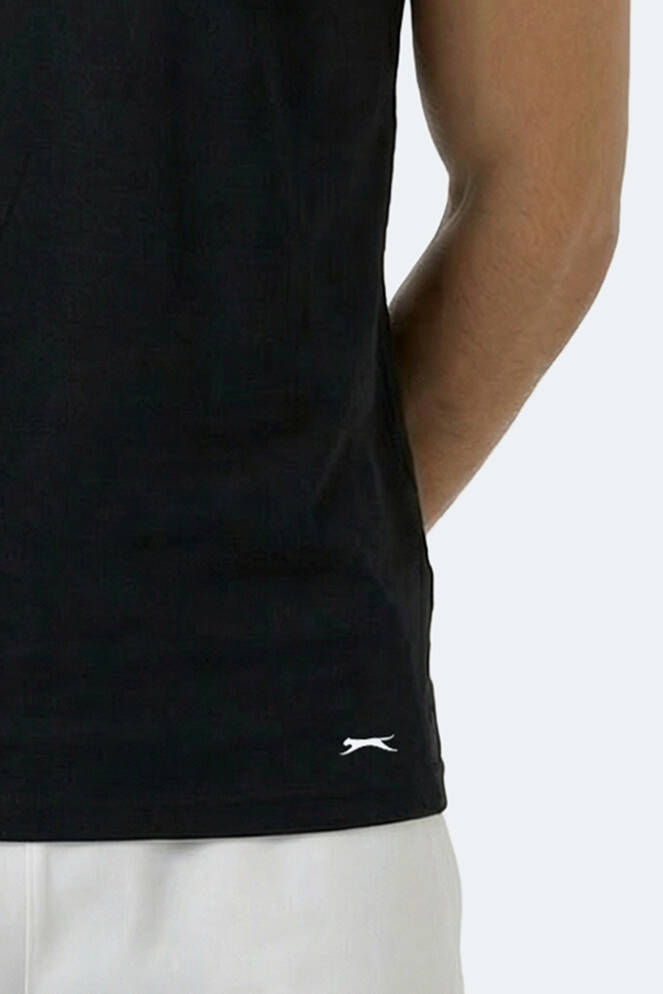 Slazenger KULAP Erkek Kolsuz Siyah Tişört