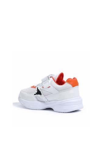 Slazenger KUNTI Sneaker Erkek Çocuk Ayakkabı Beyaz - Turuncu - Thumbnail