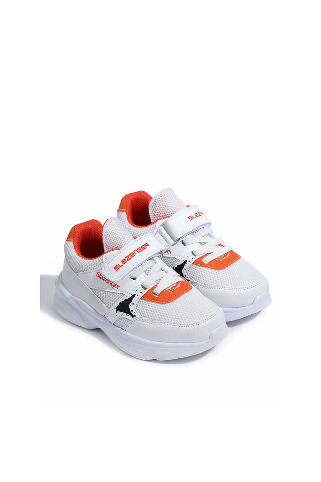Slazenger KUNTI Sneaker Erkek Çocuk Ayakkabı Beyaz - Turuncu