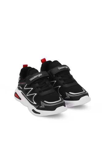 Slazenger KYRIE Erkek Çocuk Sneaker Ayakkabı Siyah - Kırmızı - Thumbnail