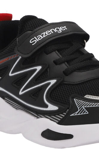 Slazenger KYRIE Erkek Çocuk Sneaker Ayakkabı Siyah - Kırmızı - Thumbnail