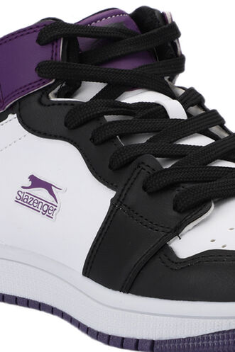 Slazenger LABOR HIGH Sneaker Kadın Ayakkabı Beyaz - Mor - Thumbnail