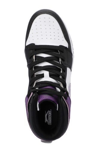 Slazenger LABOR HIGH Sneaker Kadın Ayakkabı Beyaz - Mor - Thumbnail