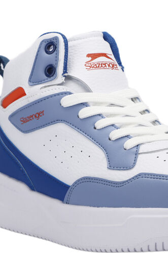 Slazenger LALI Sneaker Erkek Ayakkabı Beyaz - Saks Mavi - Thumbnail