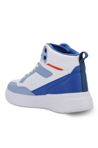 Slazenger LALI Sneaker Erkek Ayakkabı Beyaz - Saks Mavi - Thumbnail