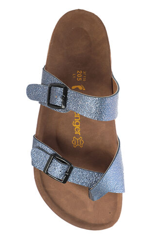 Slazenger LARA Women's Slippers Blue Glitter - Thumbnail