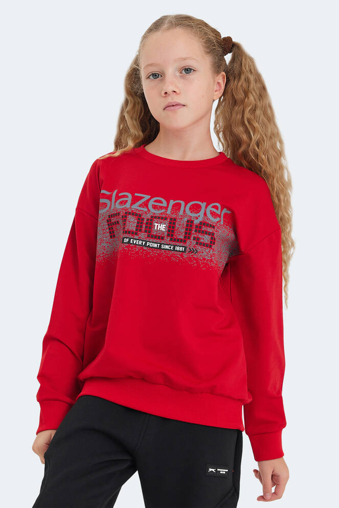 Slazenger LAST Unisex Çocuk Kırmızı Sweatshırt