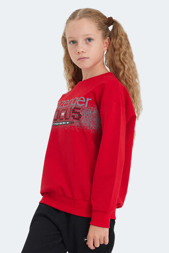 Slazenger LAST Unisex Çocuk Kırmızı Sweatshırt - Thumbnail