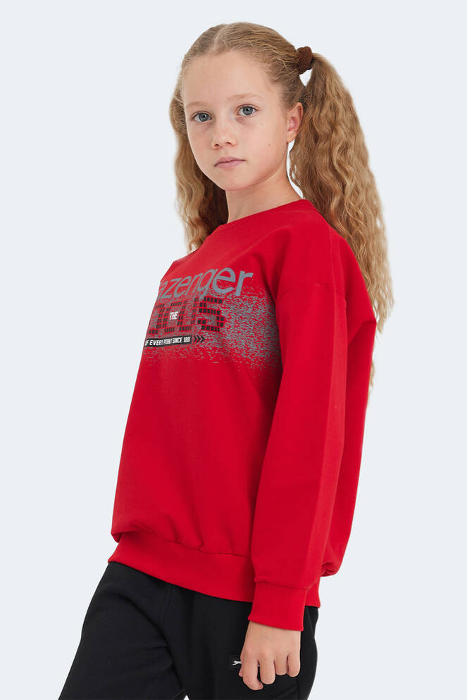 Slazenger LAST Unisex Çocuk Kırmızı Sweatshırt