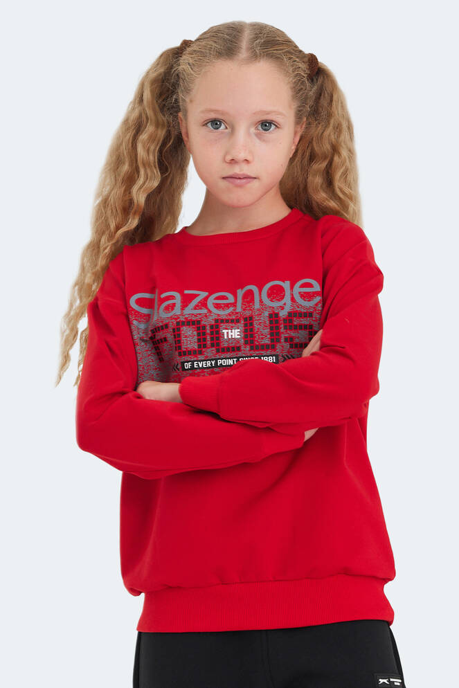 Slazenger LAST Unisex Çocuk Kırmızı Sweatshırt