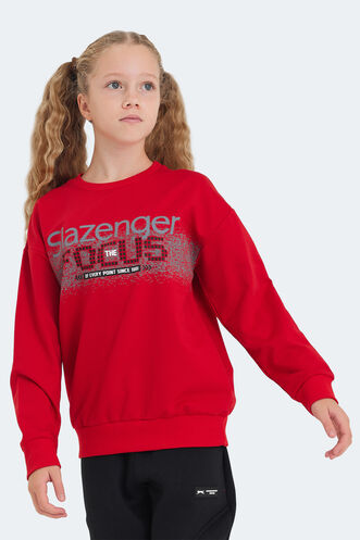 Slazenger LAST Unisex Çocuk Kırmızı Sweatshırt - Thumbnail