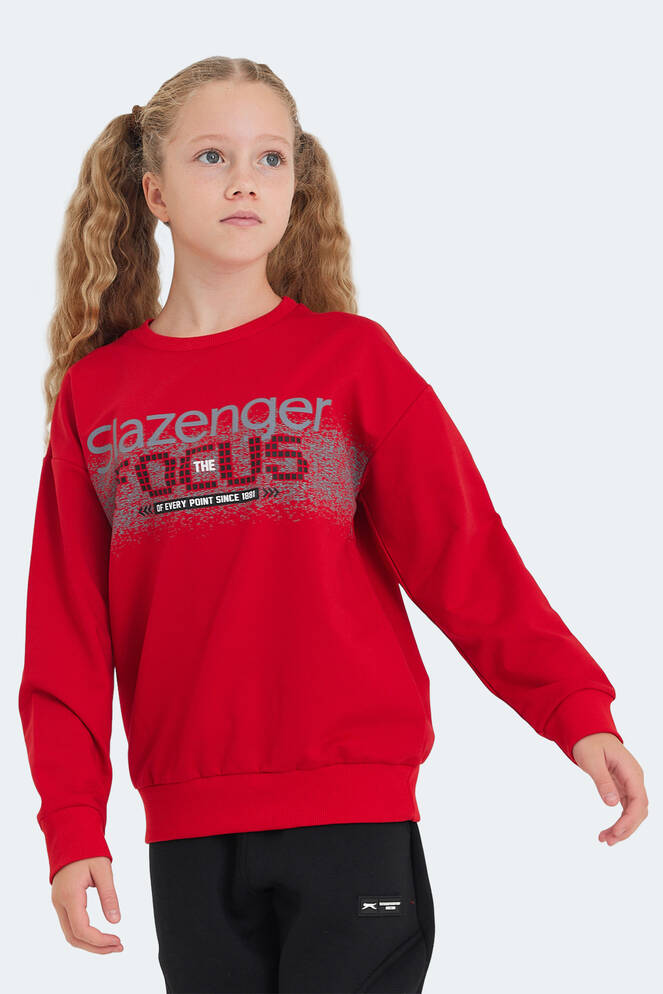 Slazenger LAST Unisex Çocuk Kırmızı Sweatshırt