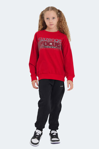 Slazenger LAST Unisex Çocuk Kırmızı Sweatshırt - Thumbnail