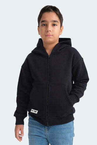 Slazenger LEKAN Unisex Çocuk Sweatshirt Lacivert - Thumbnail