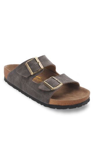 Slazenger - Slazenger LENS Unisex Slippers Brown Nubuck