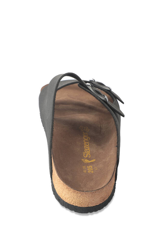 Slazenger LENS Unisex Terlik Siyah Nubuk