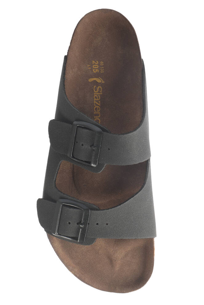 Slazenger LENS Unisex Terlik Siyah Nubuk