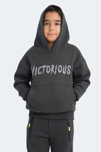 Slazenger LEXUS Unisex Çocuk Sweatshirt Koyu Gri - Thumbnail