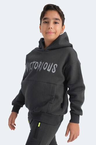 Slazenger LEXUS Unisex Çocuk Sweatshirt Koyu Gri - Thumbnail