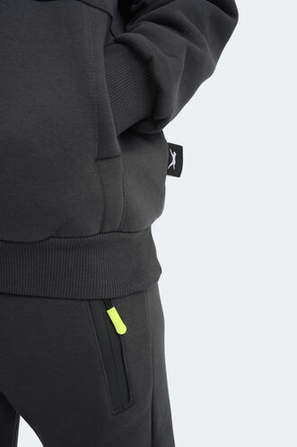 Slazenger LEXUS Unisex Çocuk Sweatshirt Koyu Gri - Thumbnail